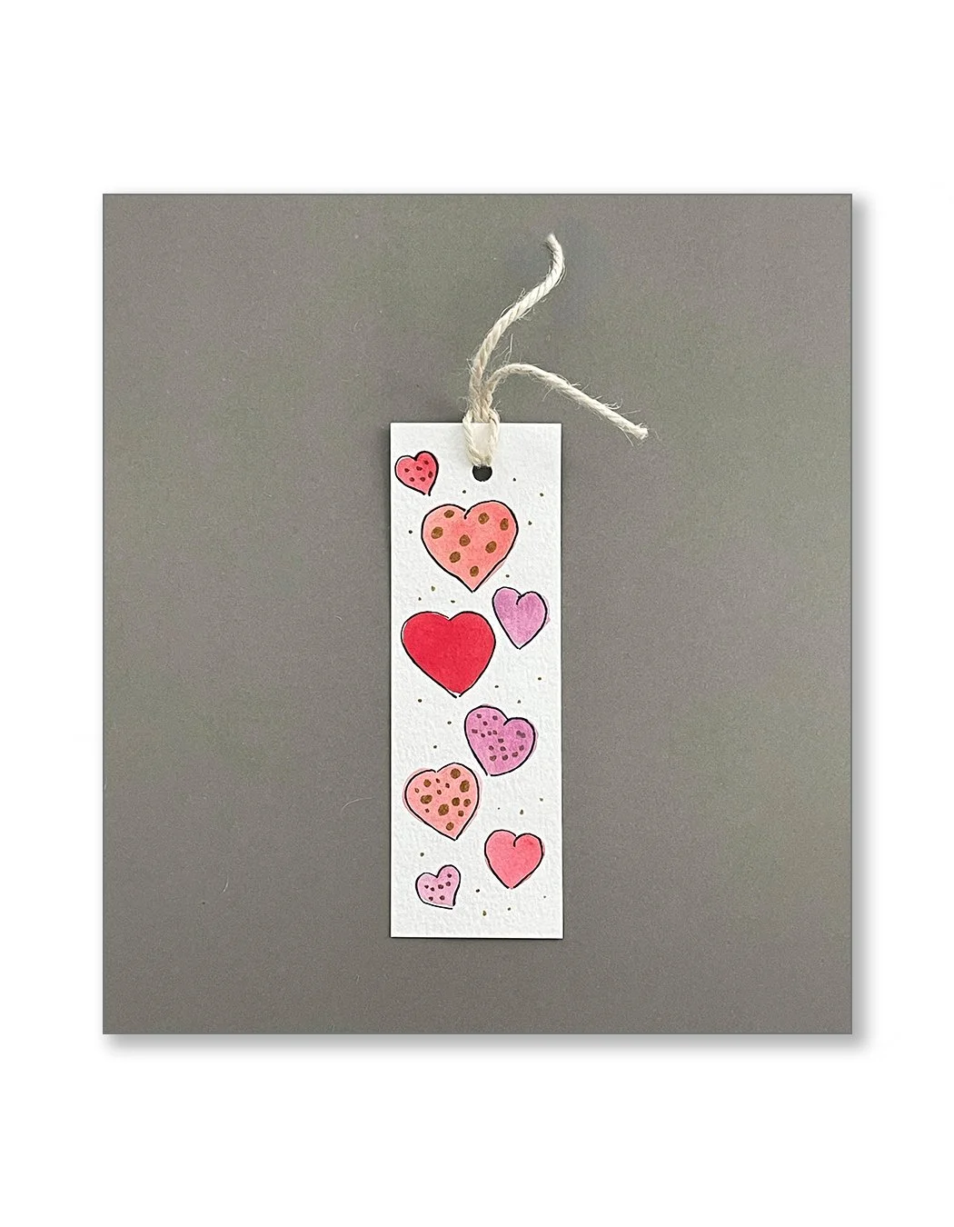 Heart Watercolor Bookmarks