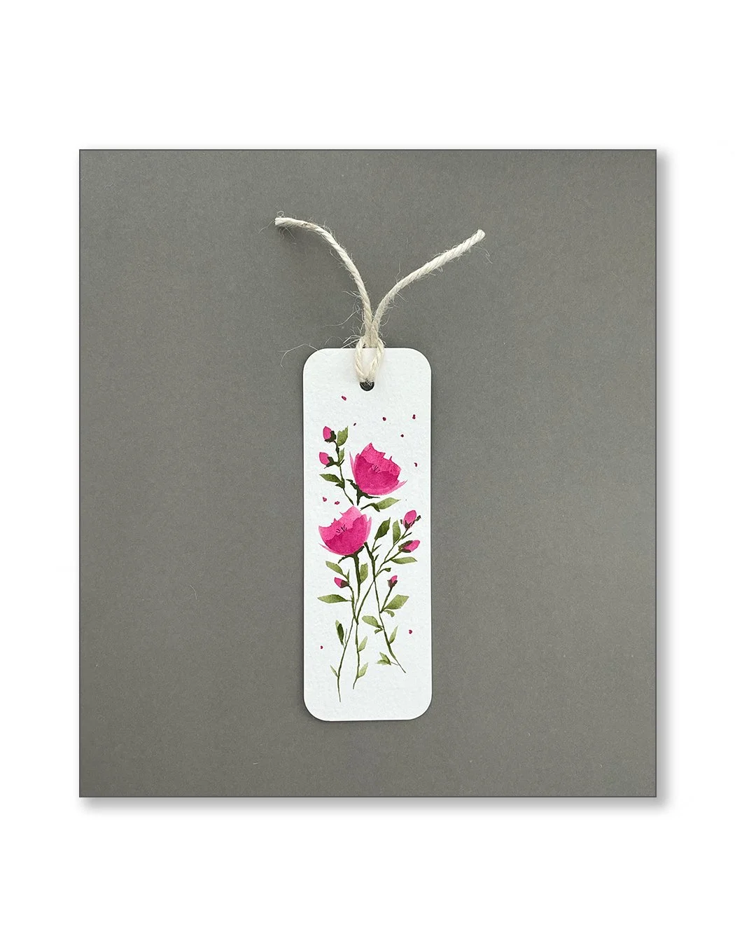 Raspberry Floral Bookmarks