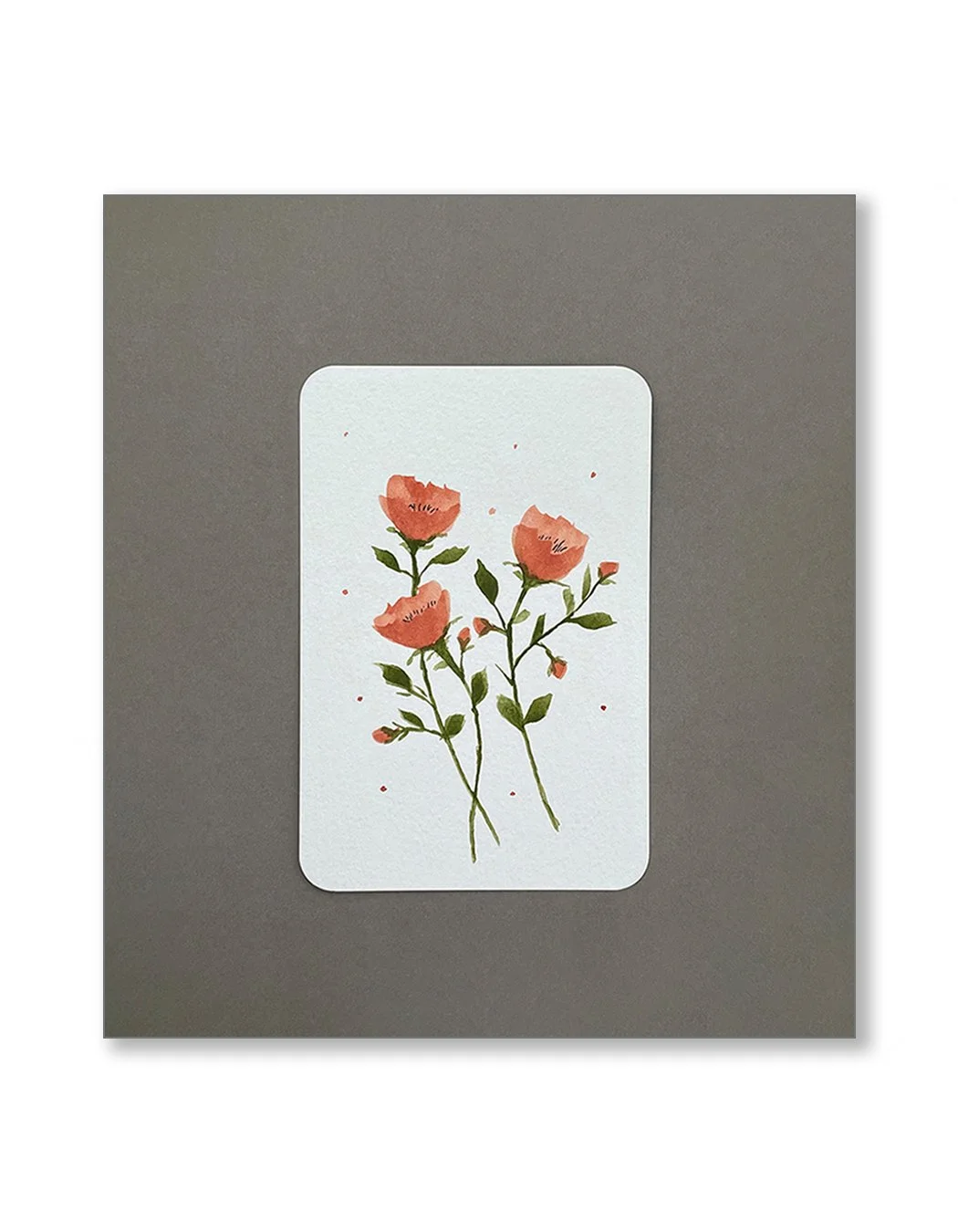 Dusty Rose Floral Notecards