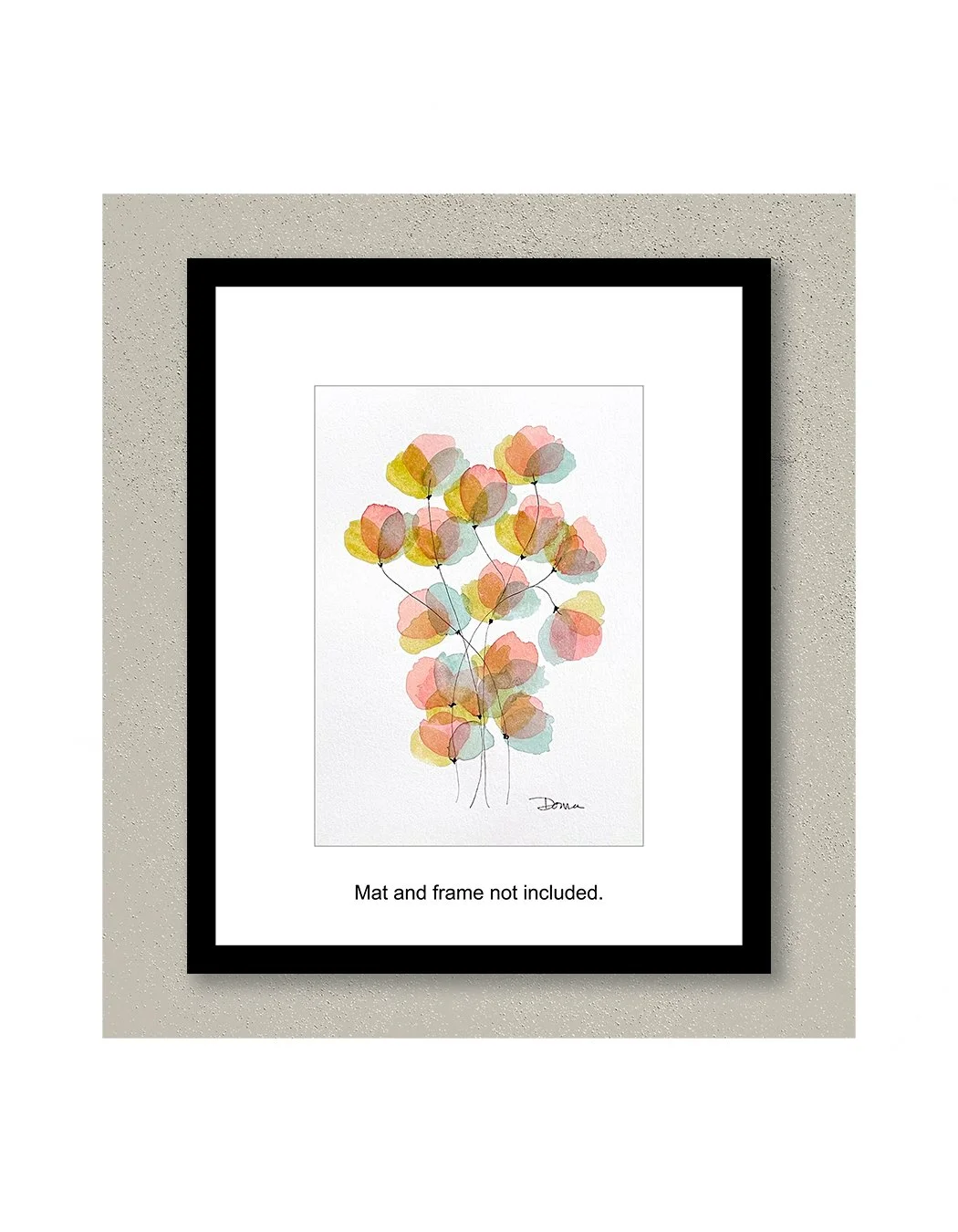 Hannah Floral Watercolor Painting Framed