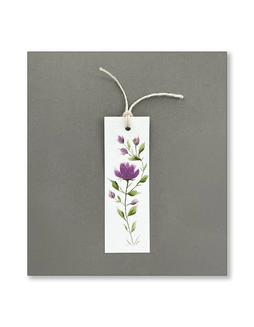 Purple Floral Bookmarks Set One