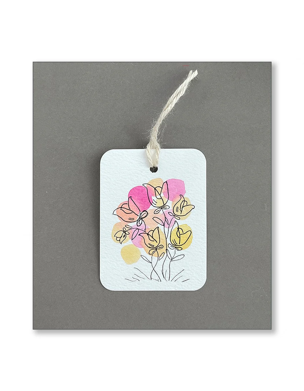 Whimsical Floral Gift Tags Set Four