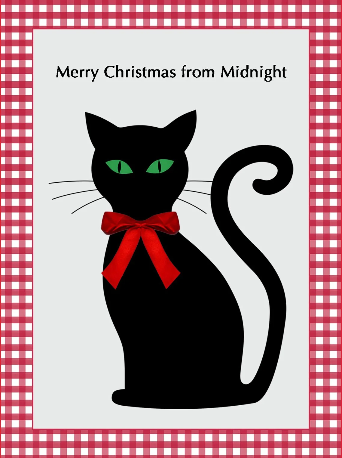 Christmas Red Bow and Red Gingham Border.jpg