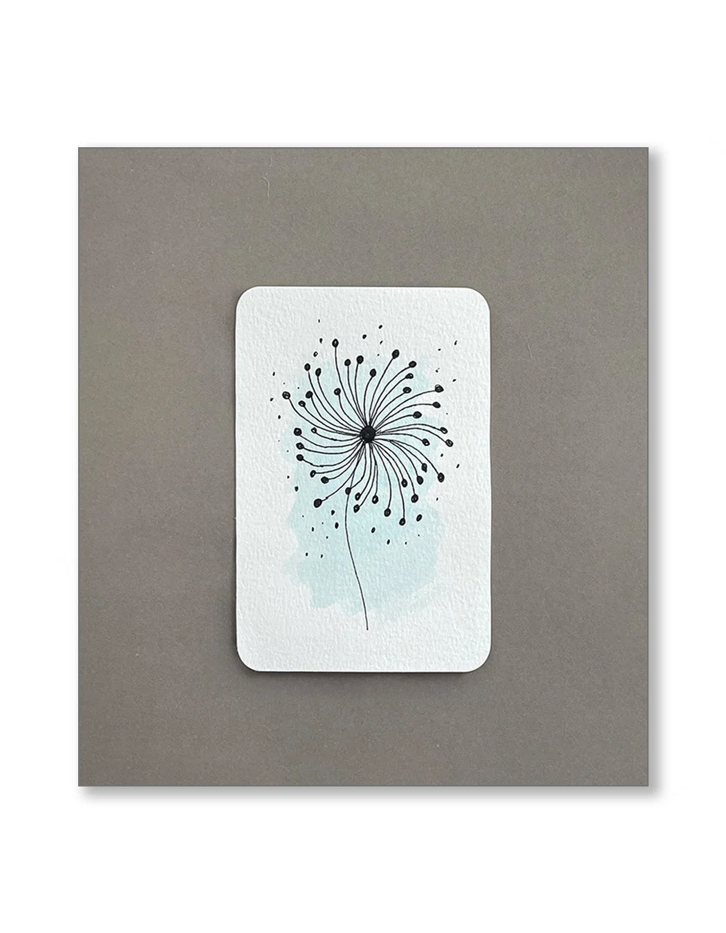 Whimsical Blue Watercolor Notecard