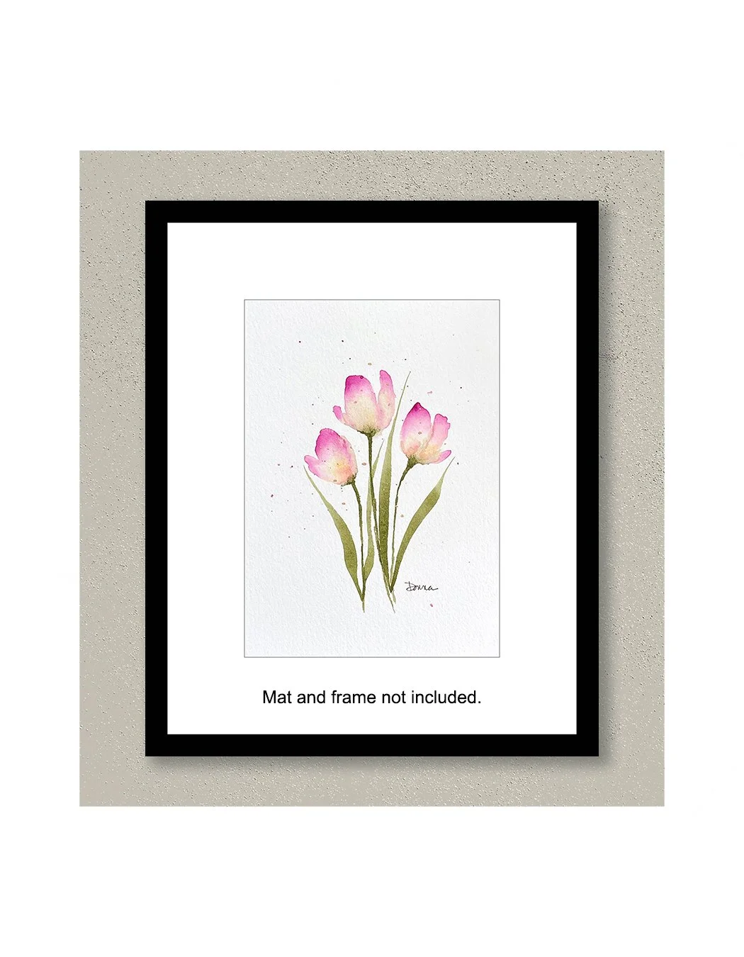 Melody Floral Watercolor Painting with Frame