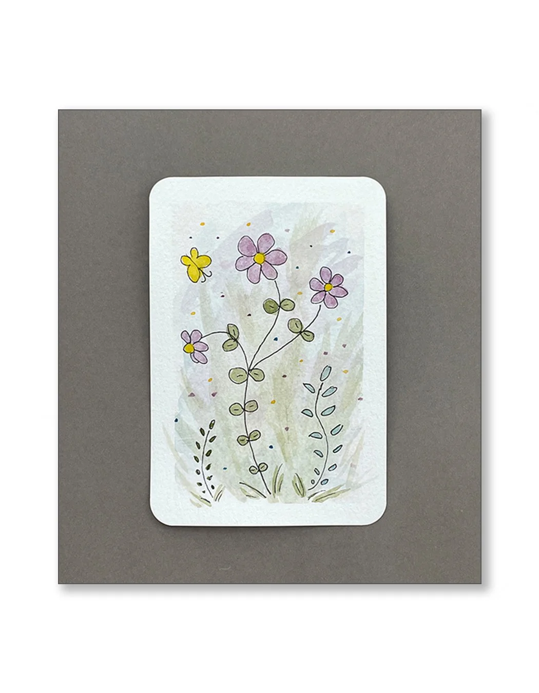 Whimsical Floral Notecards Set Four