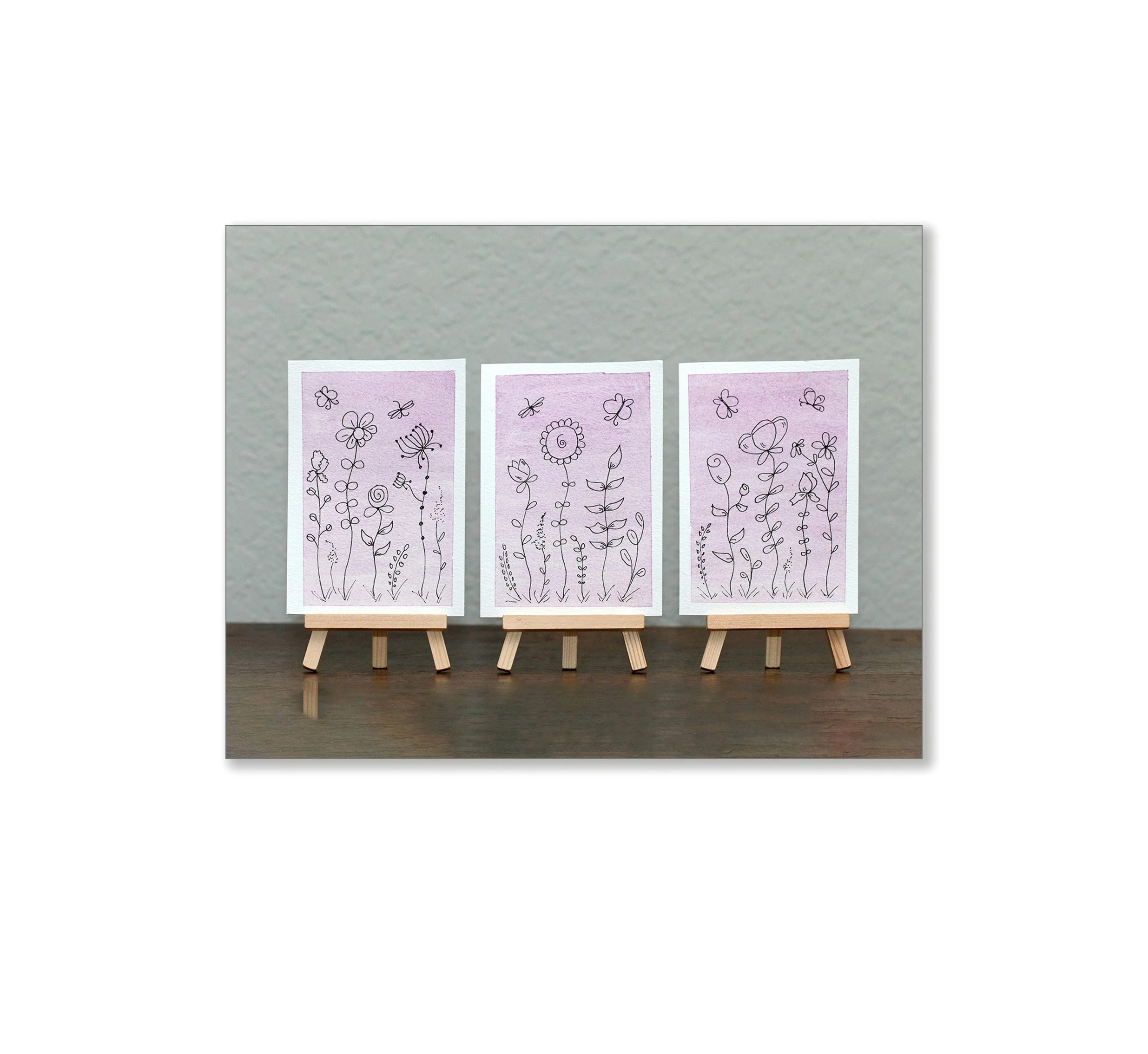 Whimsical Floral Watercolor Notecards