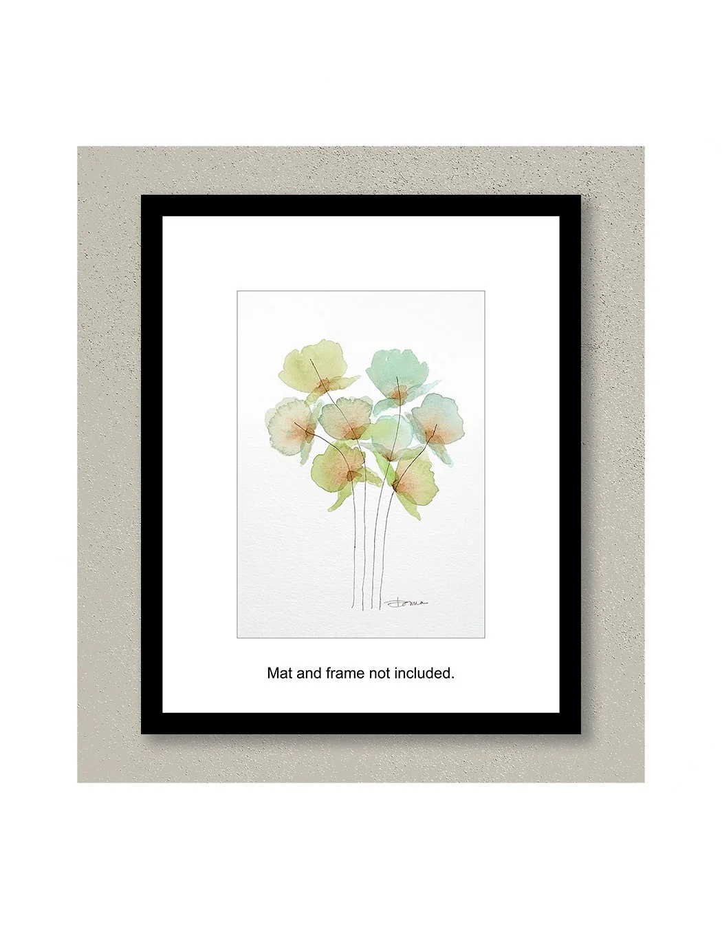 Cassie Floral Watercolor Painting Framed