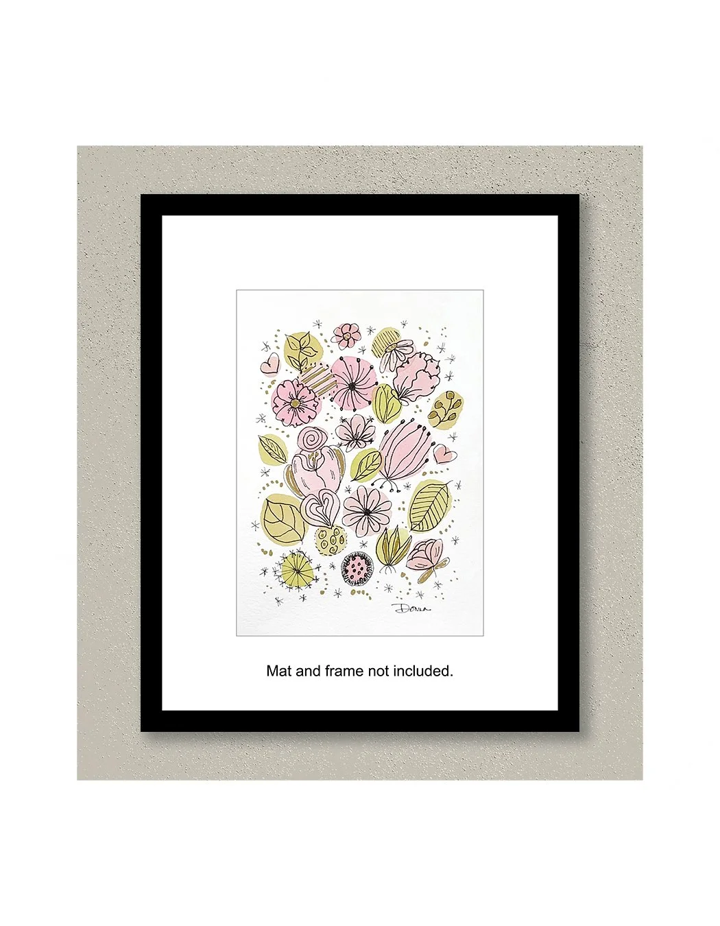 Enchantment Whimsical Watercolor Painting Framed