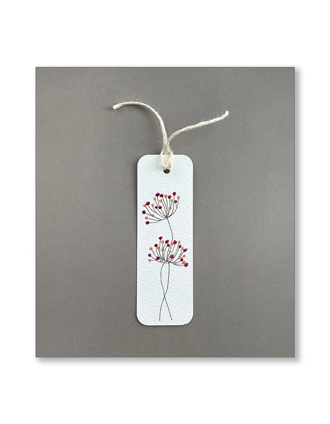 Whimsy Garnet Dandelion Bookmarks