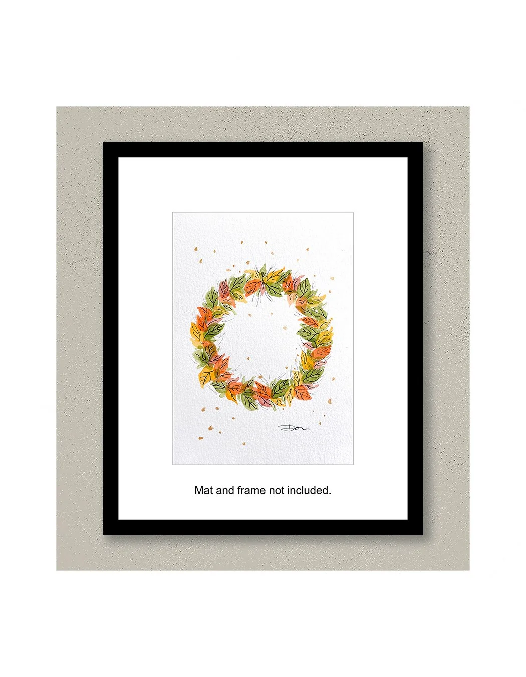 Fall Splendor Watercolor Painting Framed