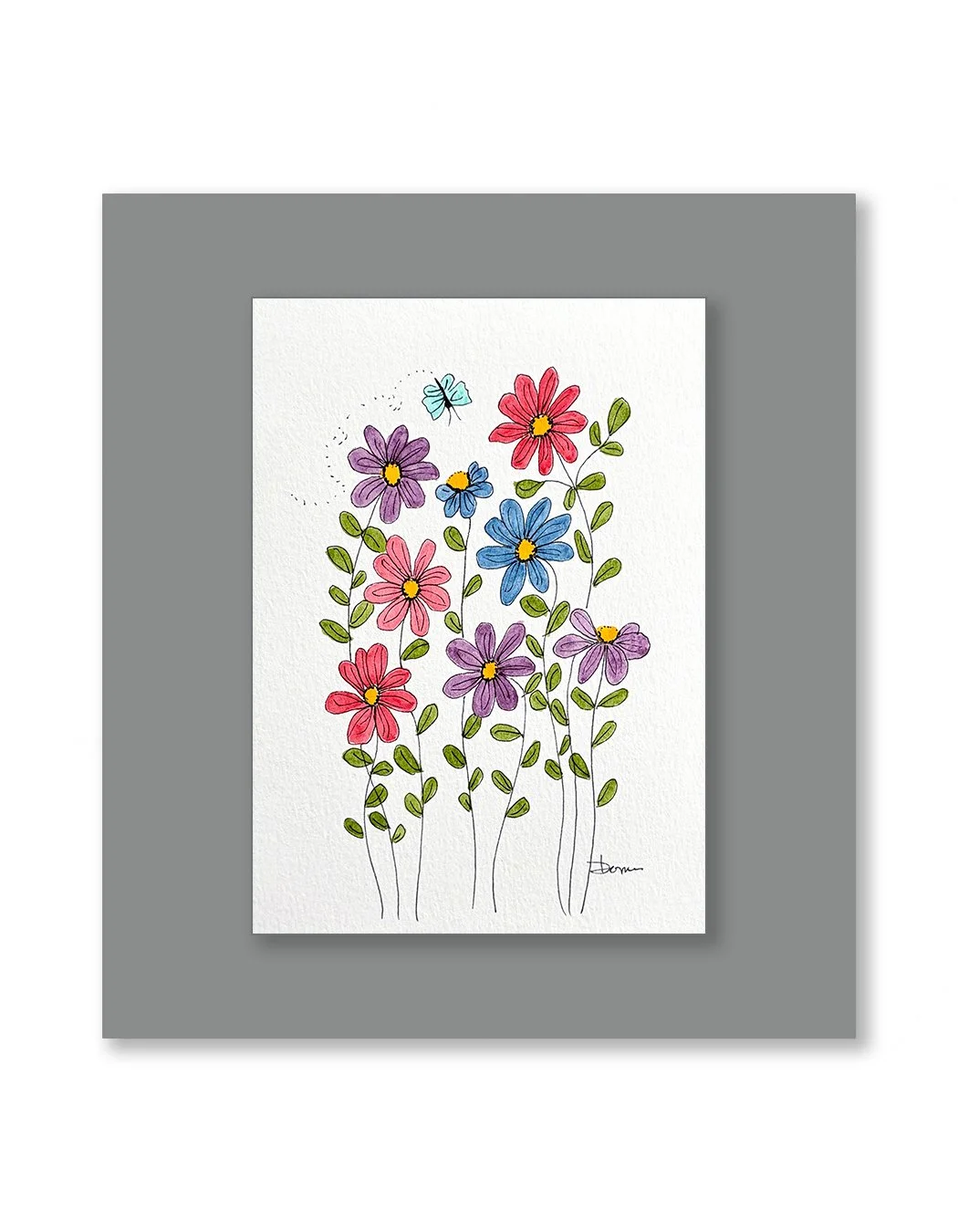 Marissa Whimsical Watercolor Floral Painting