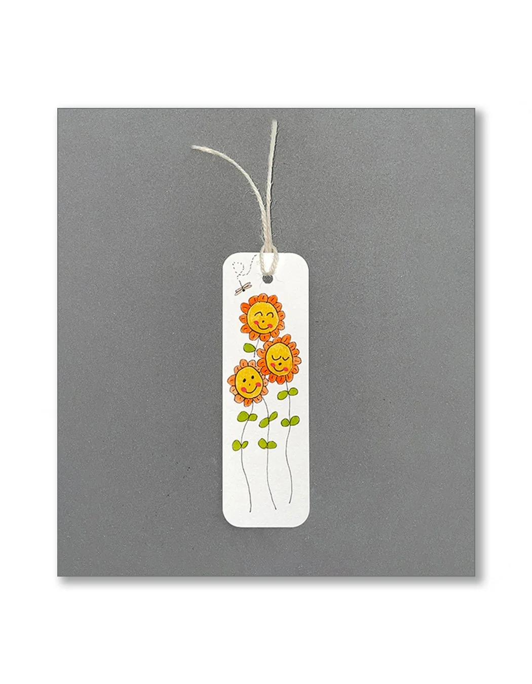 Happy Flower Whimsical Bookmarks