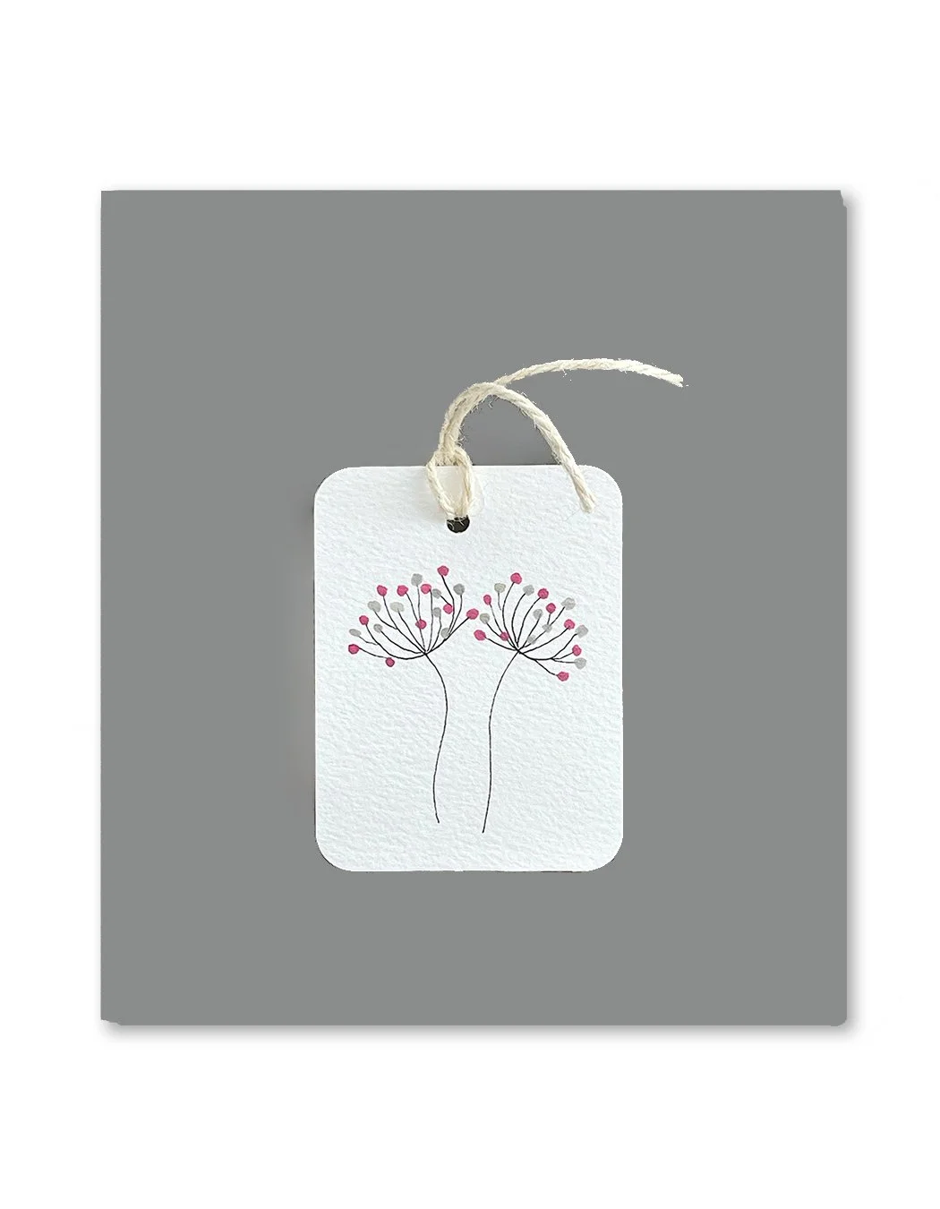Pink and Silver Dandelion Gift Tags