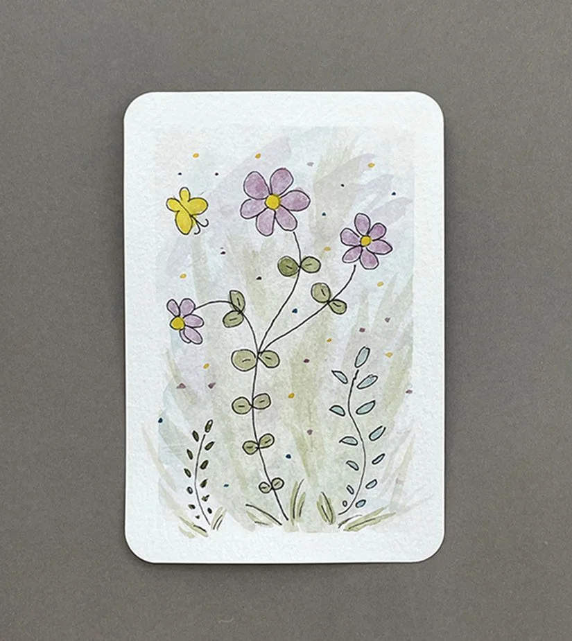 Whimsical Floral Notecards Set Four 01.JPG