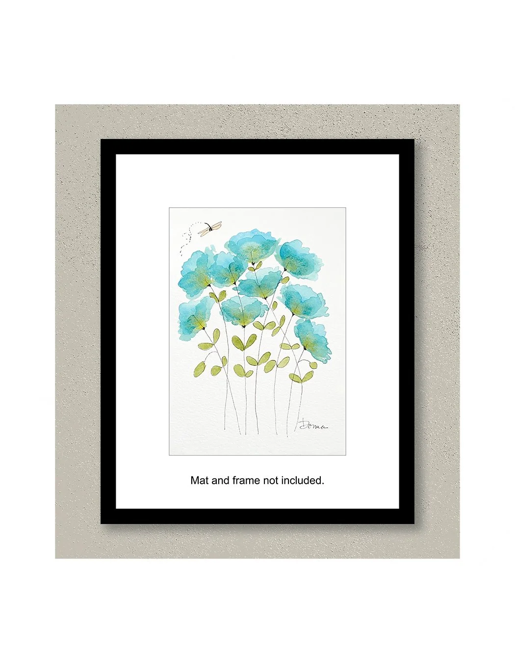 Roxanne Floral Watercolor Painting Framed