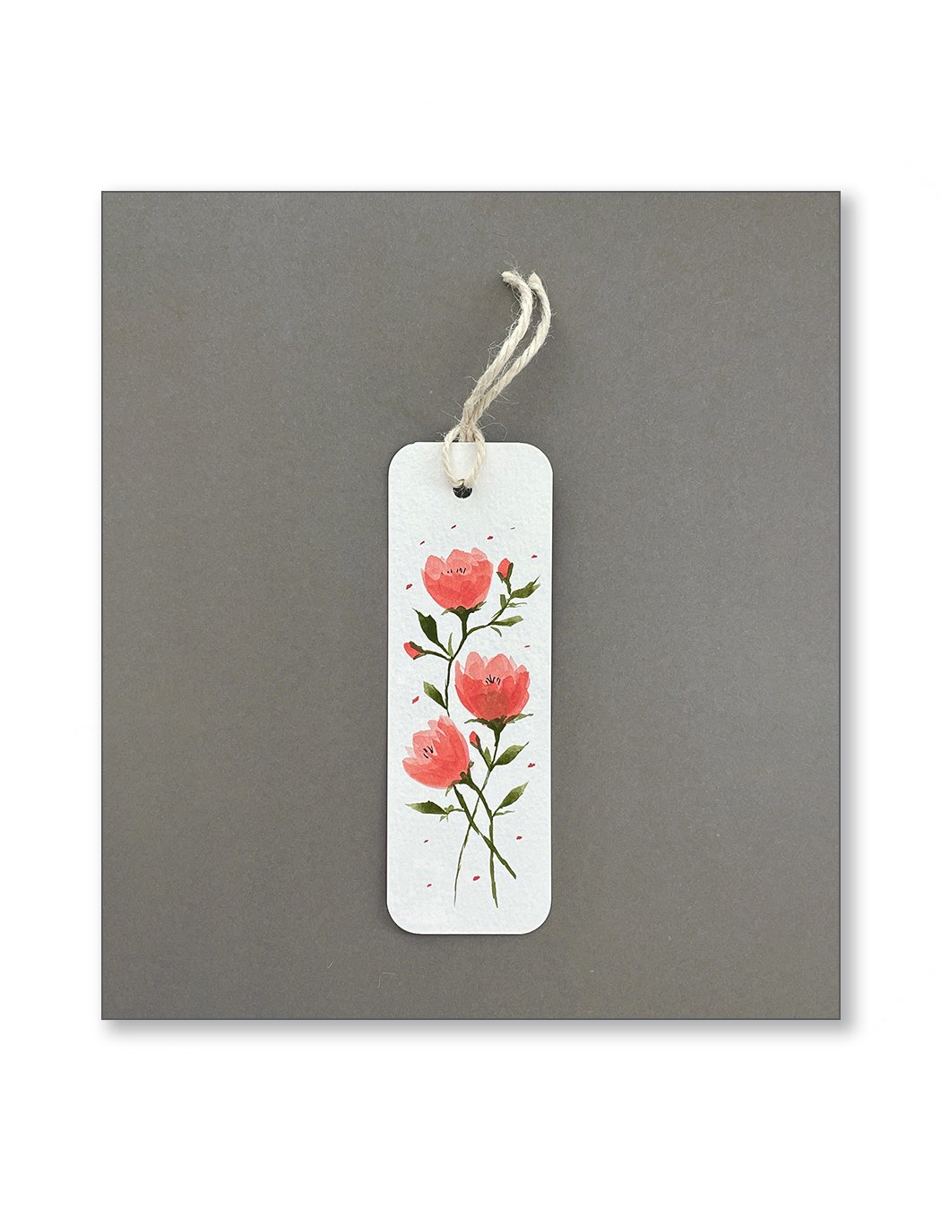 Pink Floral Bookmarks Set Three