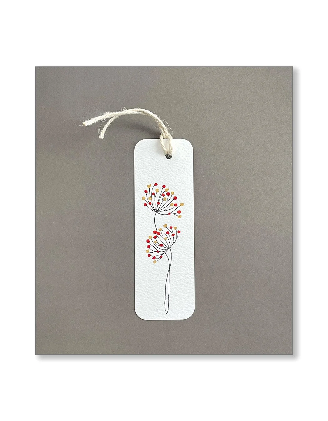 Whimsy Red and Gold Bookmarks