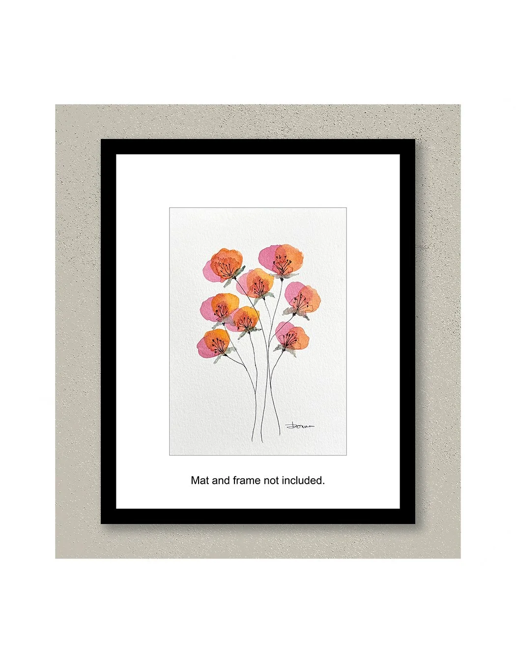 Vivienne Floral Watercolor Painting Framed