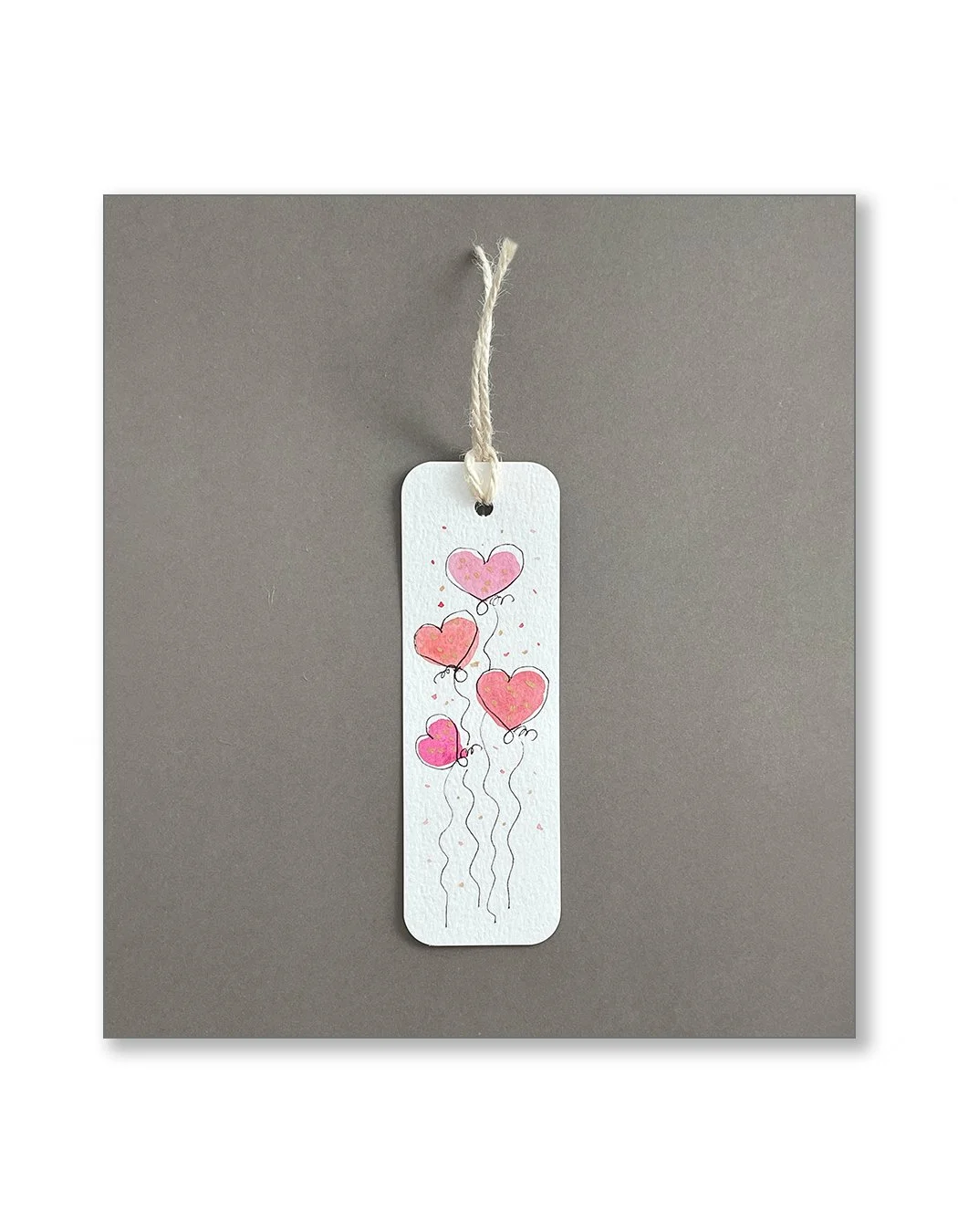Pink Heart Balloon Bookmarks