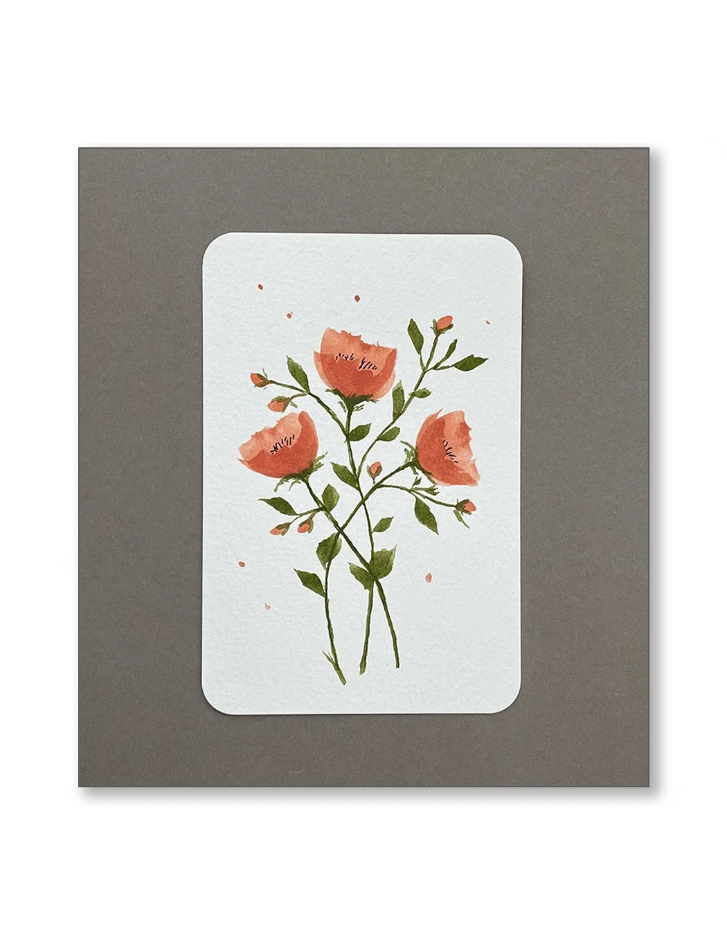 Rose Floral Watercolor Notecards