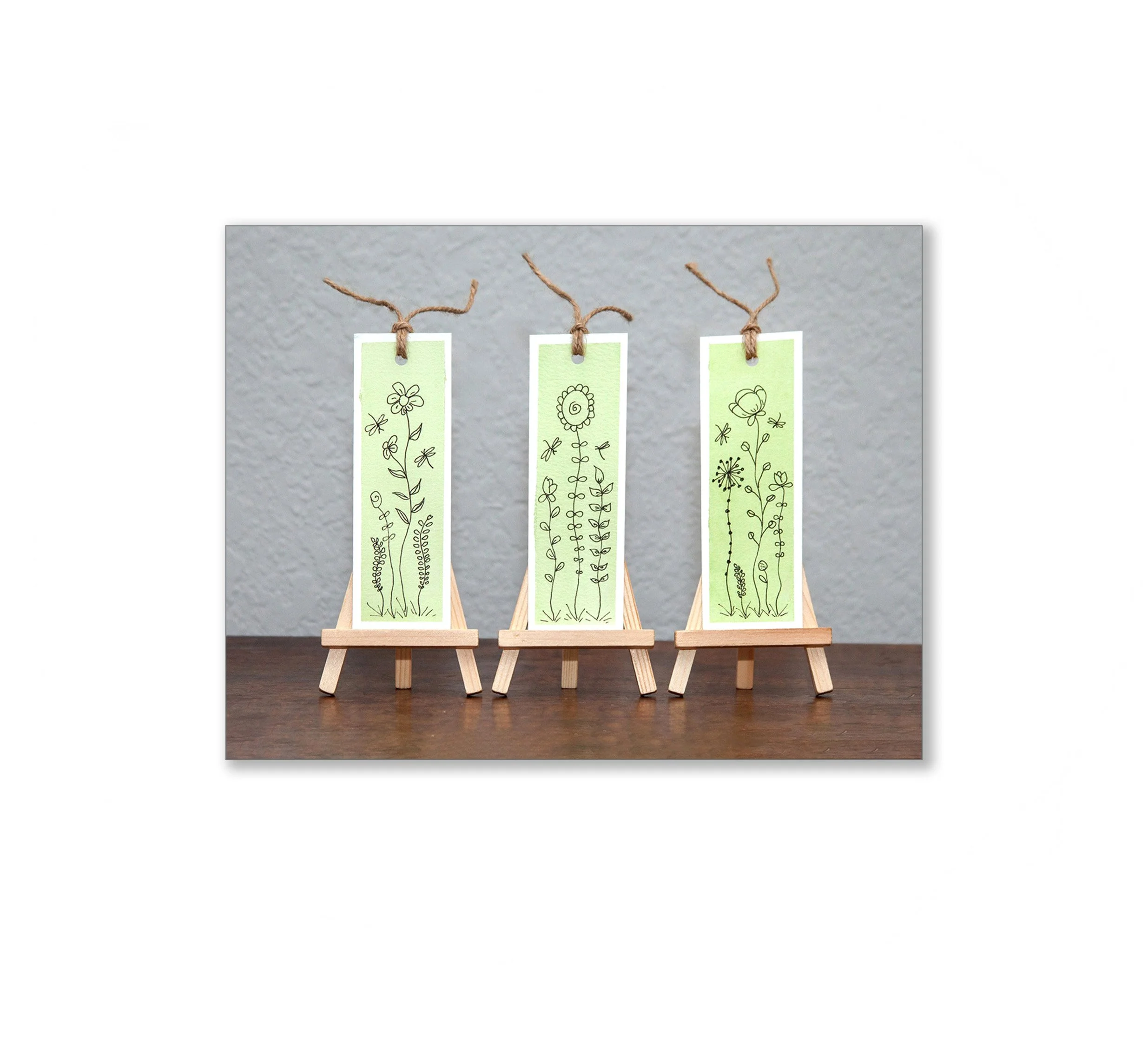 Whimsical Floral Watercolor Bookmarks