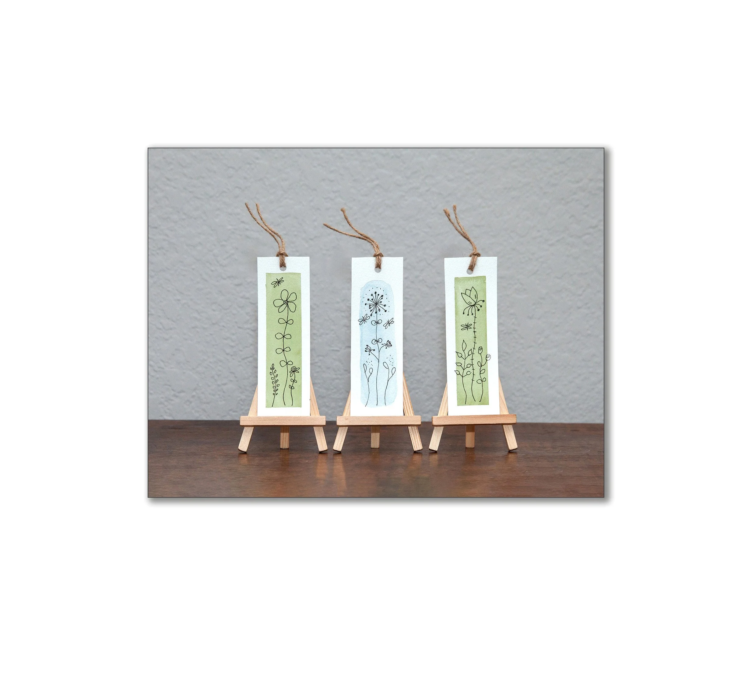 Whimsical Floral Watercolor Bookmarks