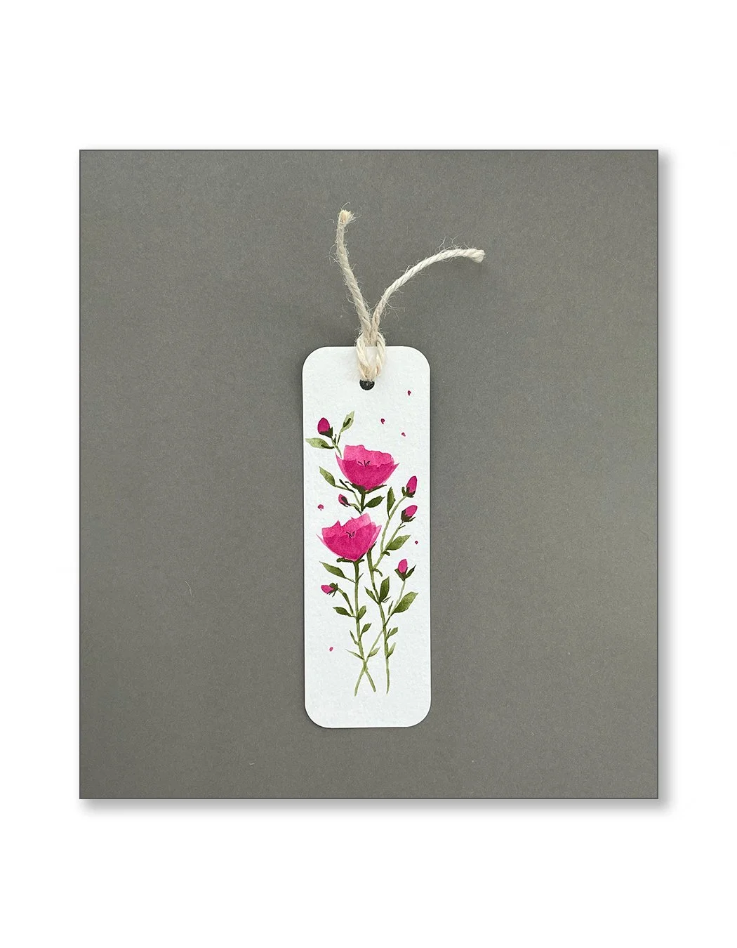 Raspberry Floral Bookmarks