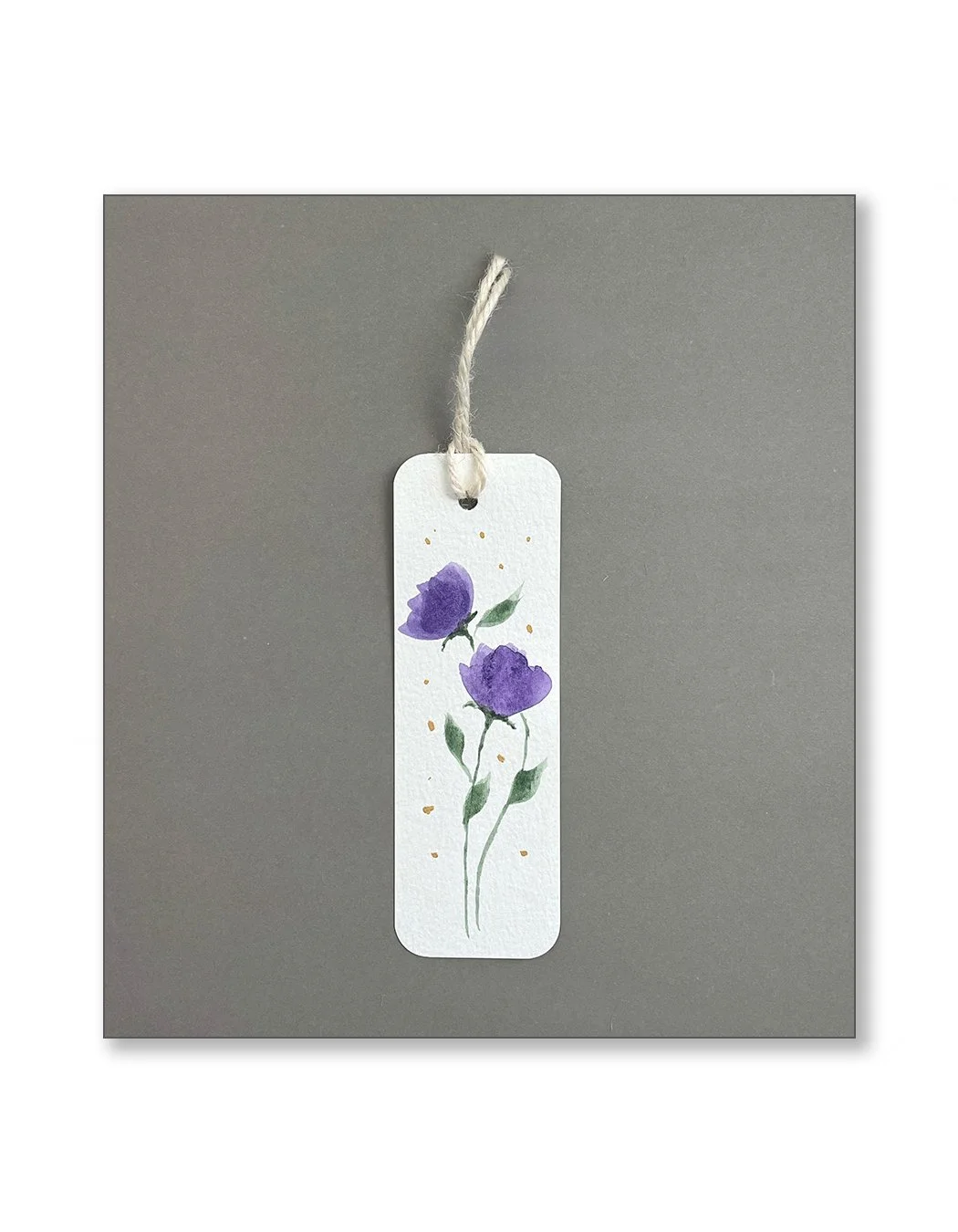 Purple Floral Bookmarks Set Two