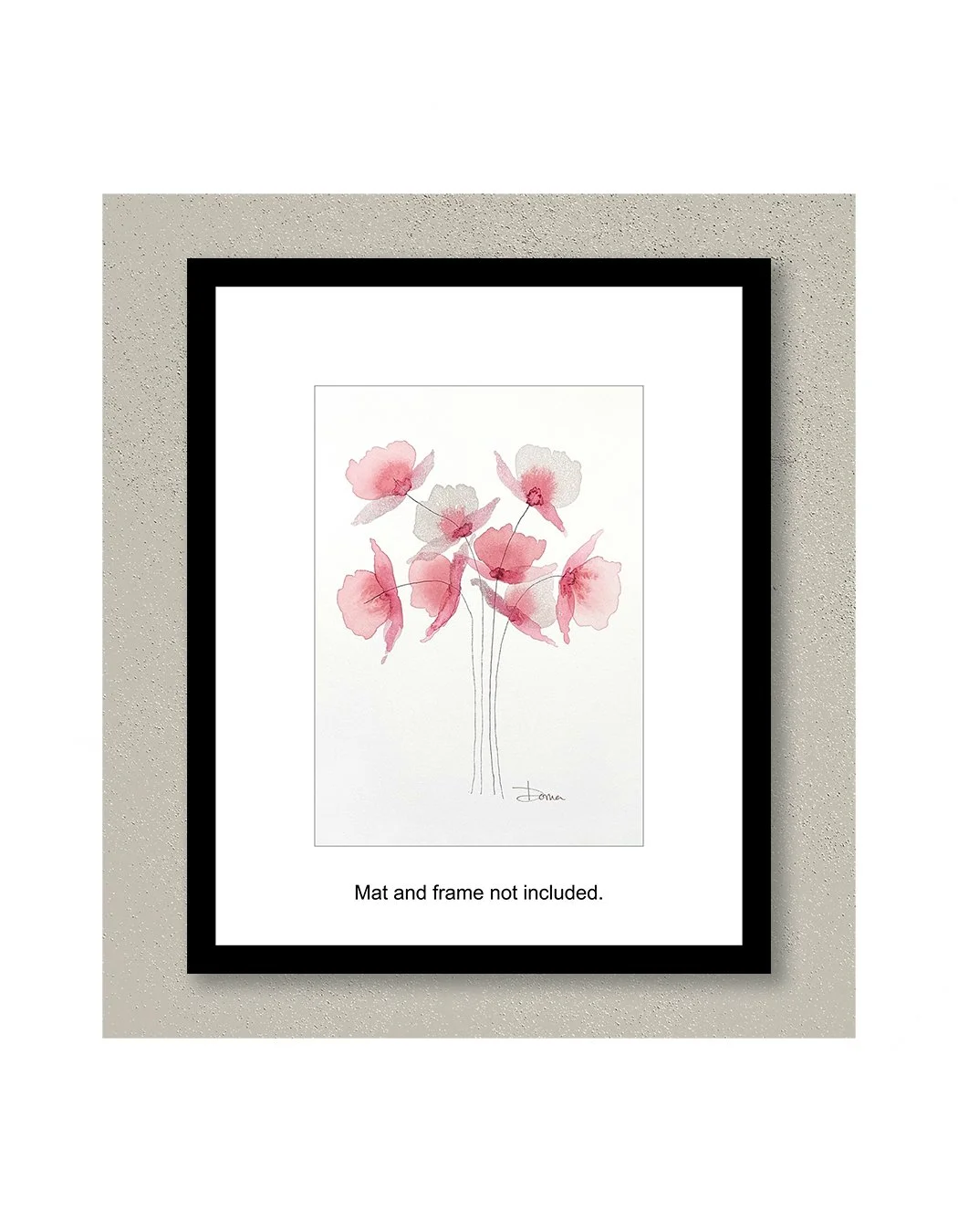 Aurora Floral Watercolor Painting Framed