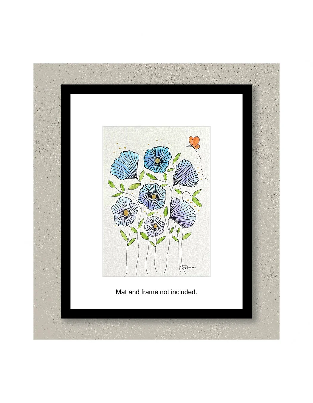 Bridget Whimsical Floral Watercolor Painting Framed.jpg