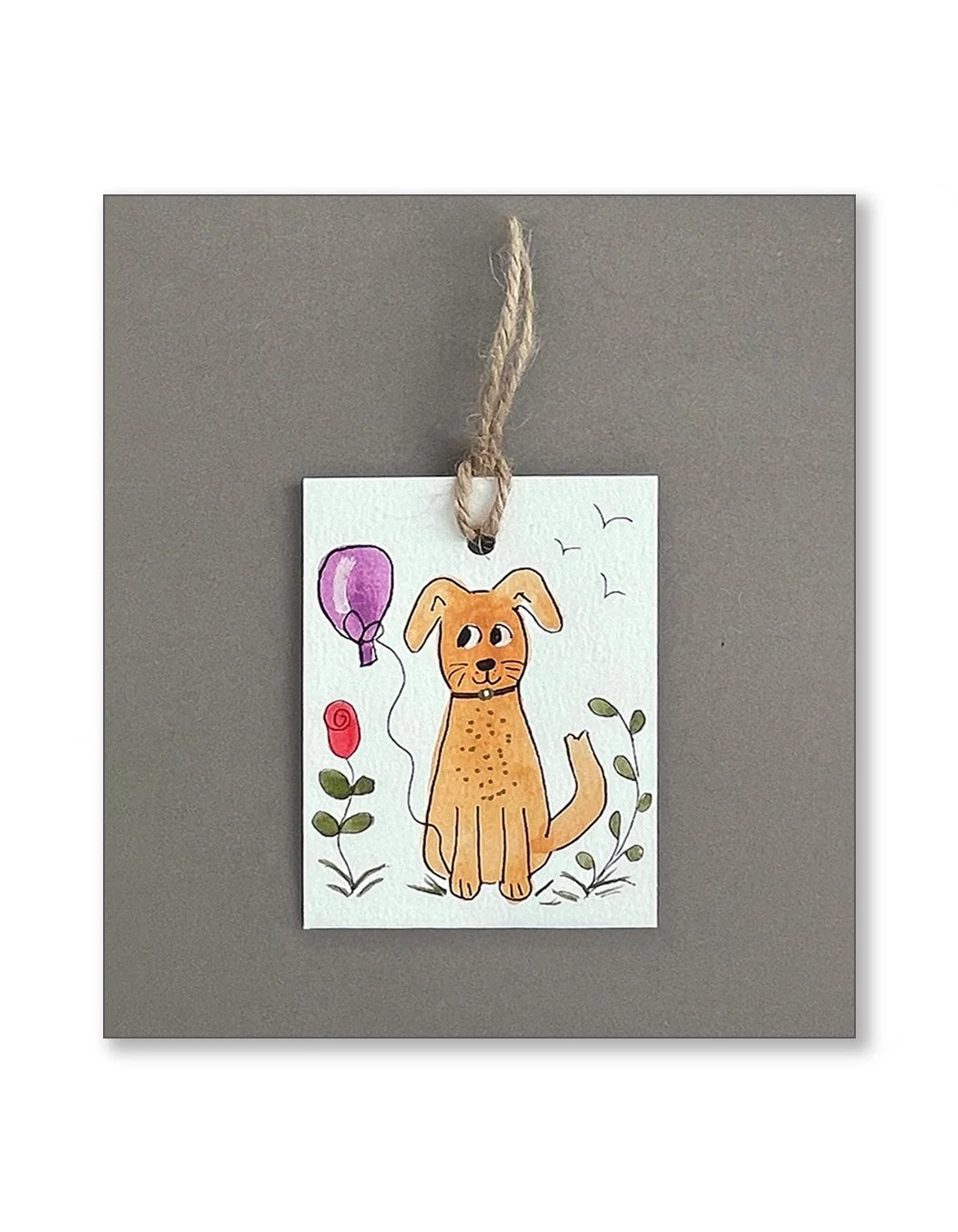 Orange Lab and Balloon Gift Tags