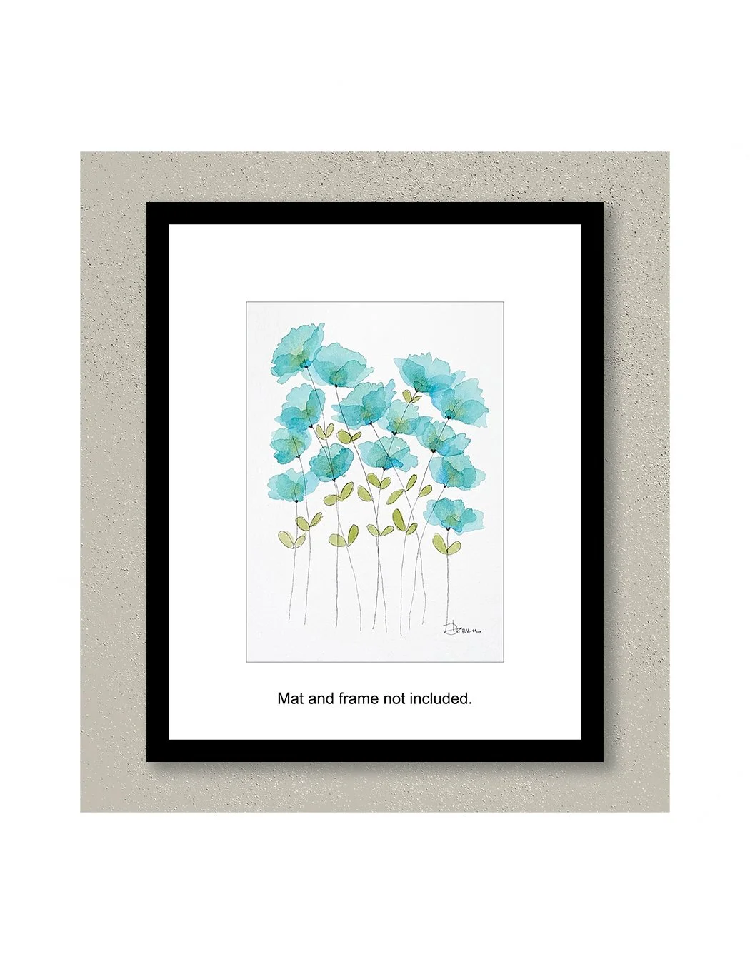 Melissa Floral Watercolor Painting Framed