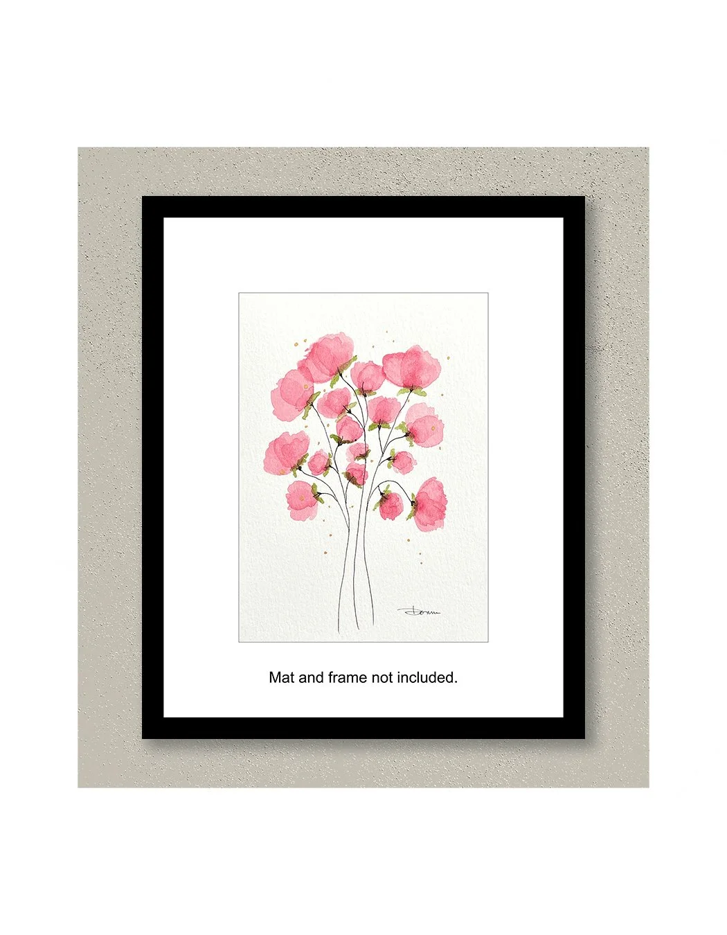 Melissa Floral Watercolor Painting Framed