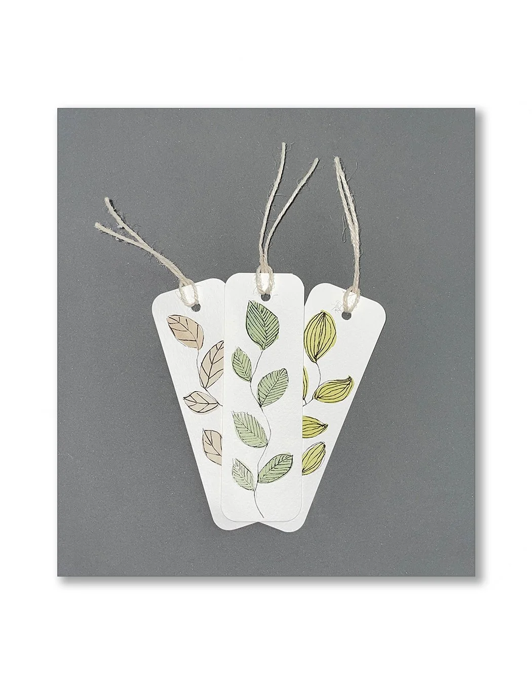 Leaf Watercolor Bookmark Set