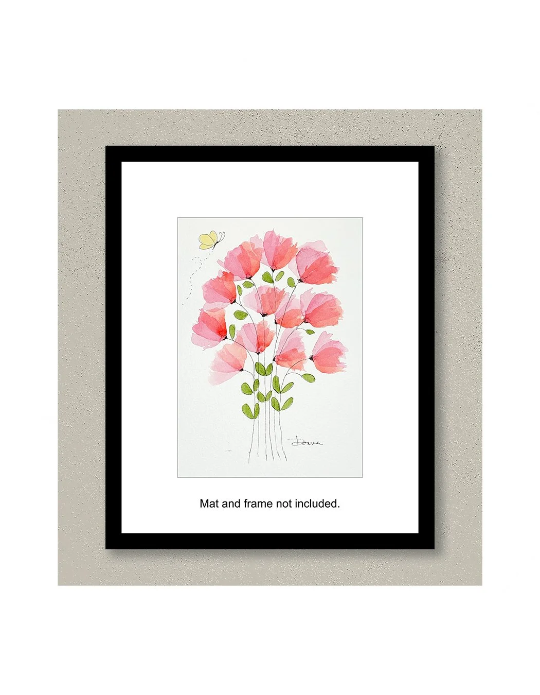 Blossom Floral Watercolor Painting Framed