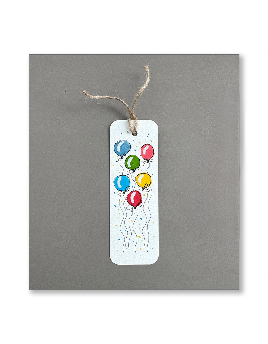 Colorful Ballon Watercolor Bookmarks