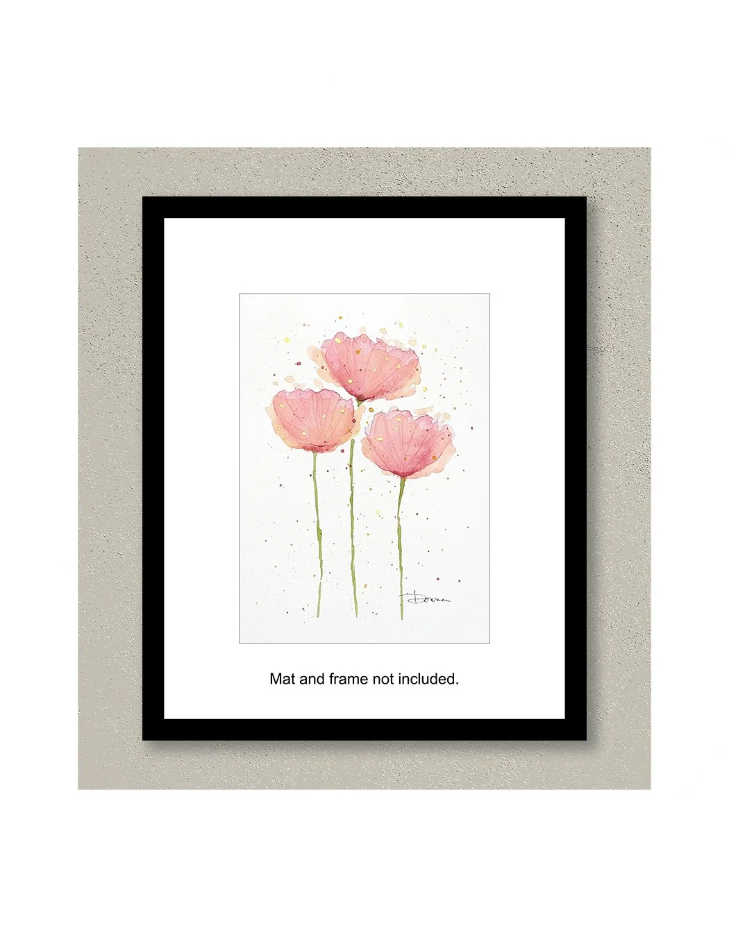 Yvette Floral Watercolor Painting Framed