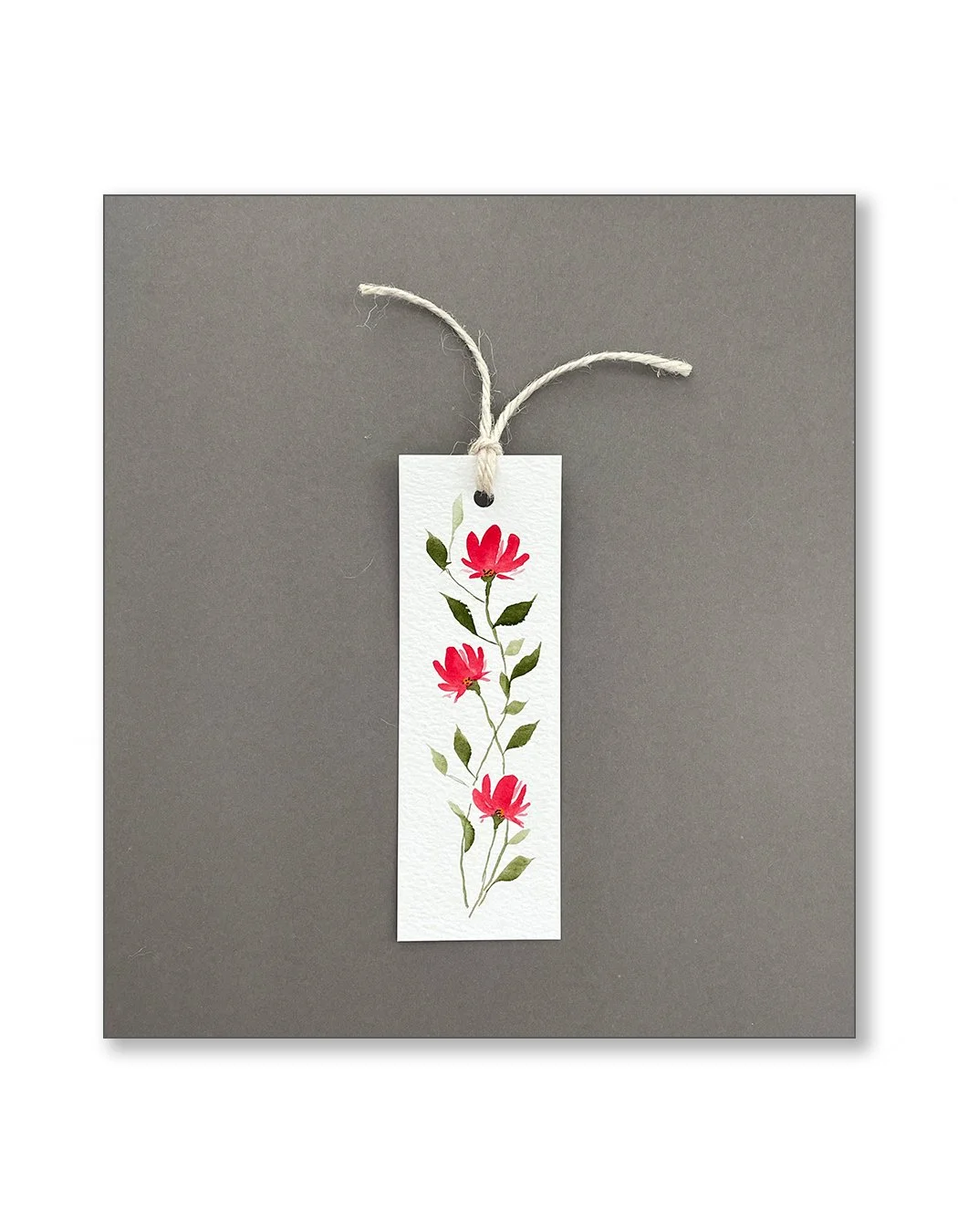 Red Floral Bookmarks