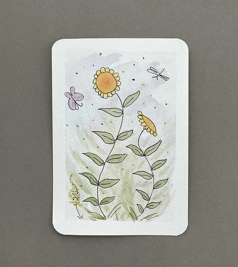 Whimsical Floral Notecards Set Four 02.JPG