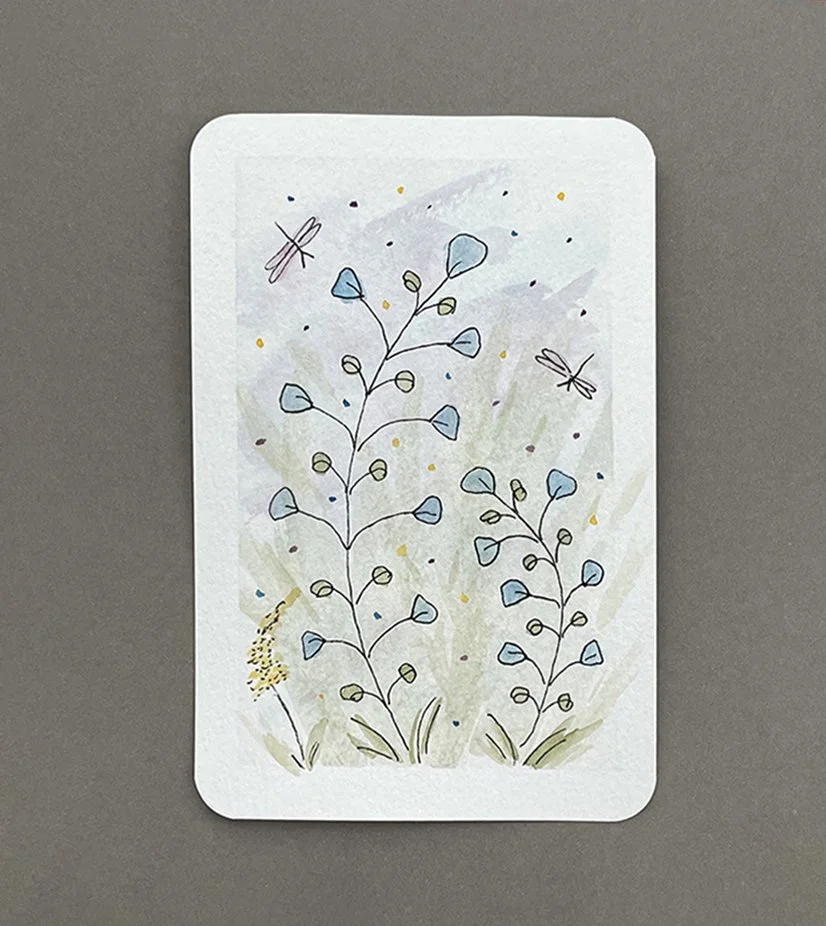 Whimsical Floral Notecards Set Four 03.JPG