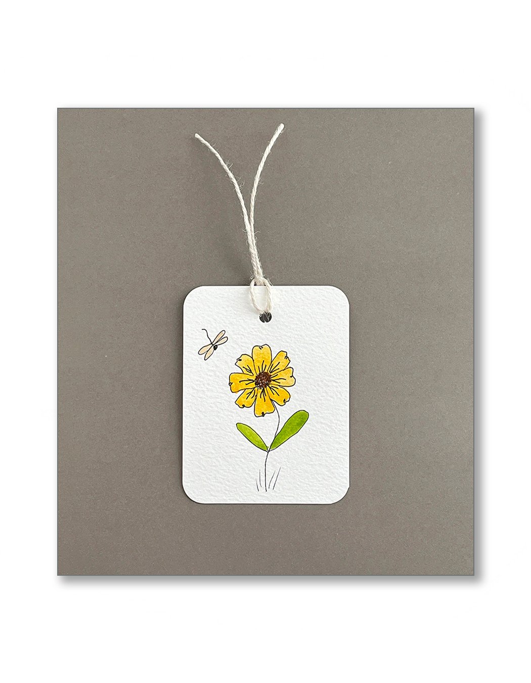 Vivid Yellow Floral Gift Tags