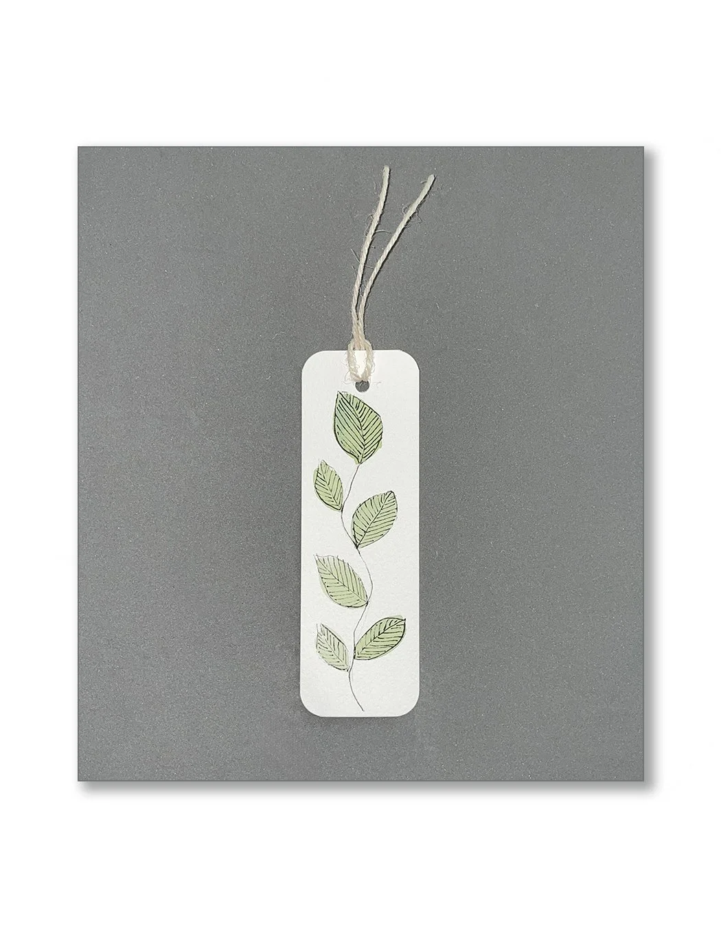 Leaf Watercolor Bookmarks Sage Green