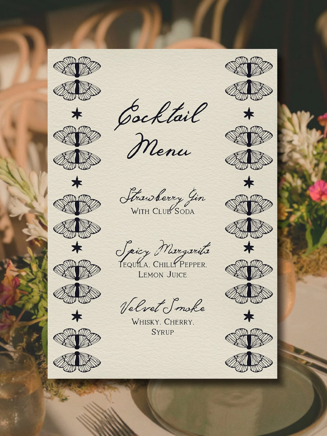 Midnight Flower Menu