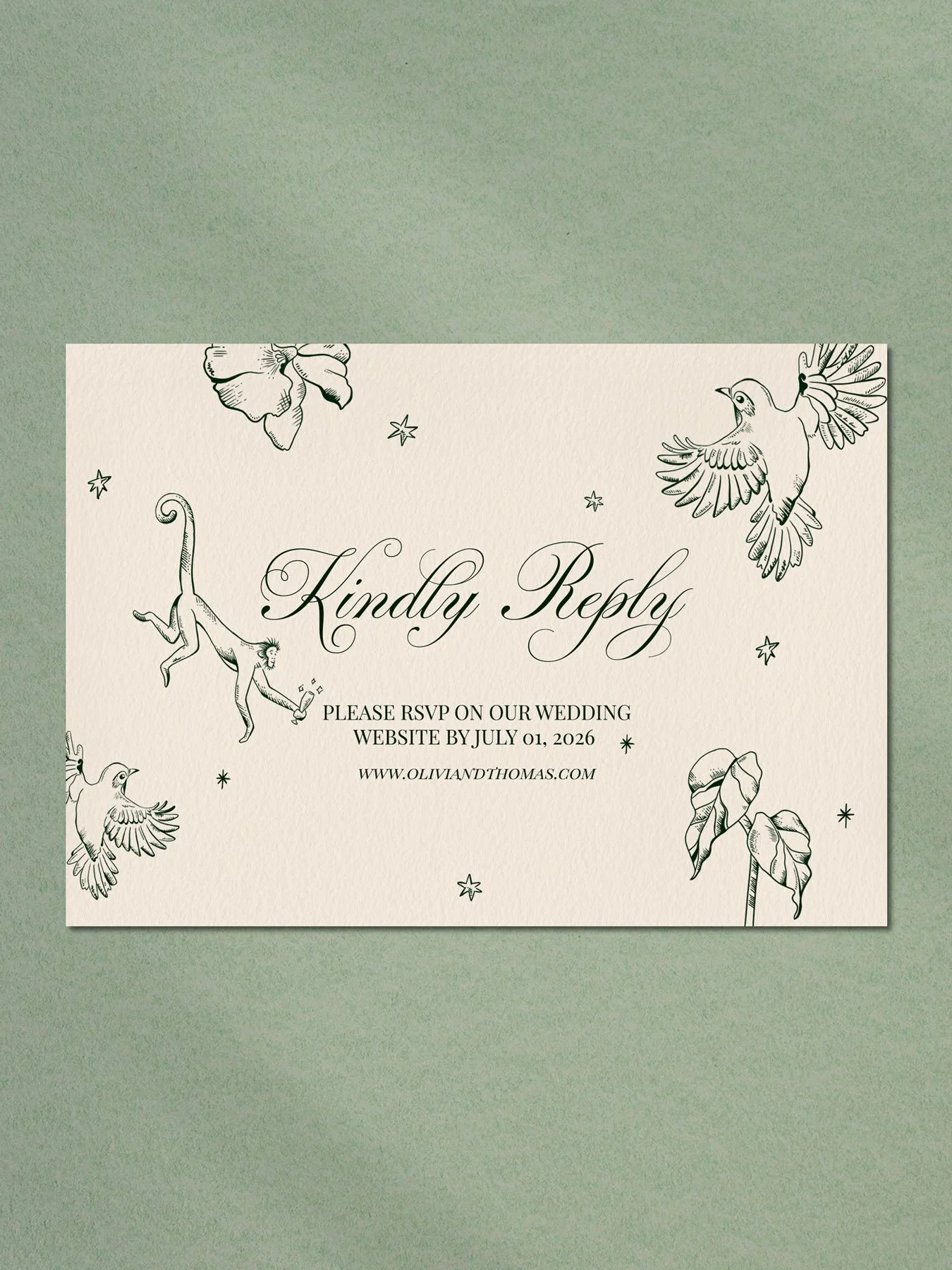 Rainforest RSVP Card