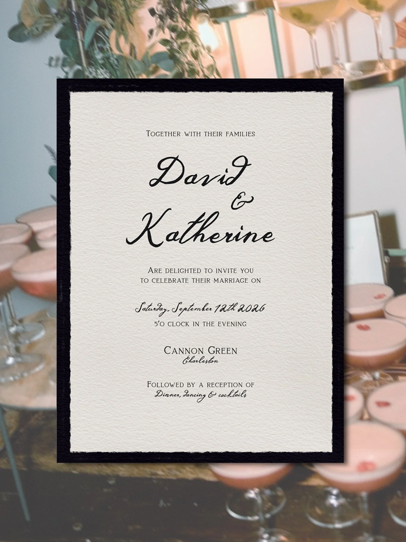 Midnight Flower Invite