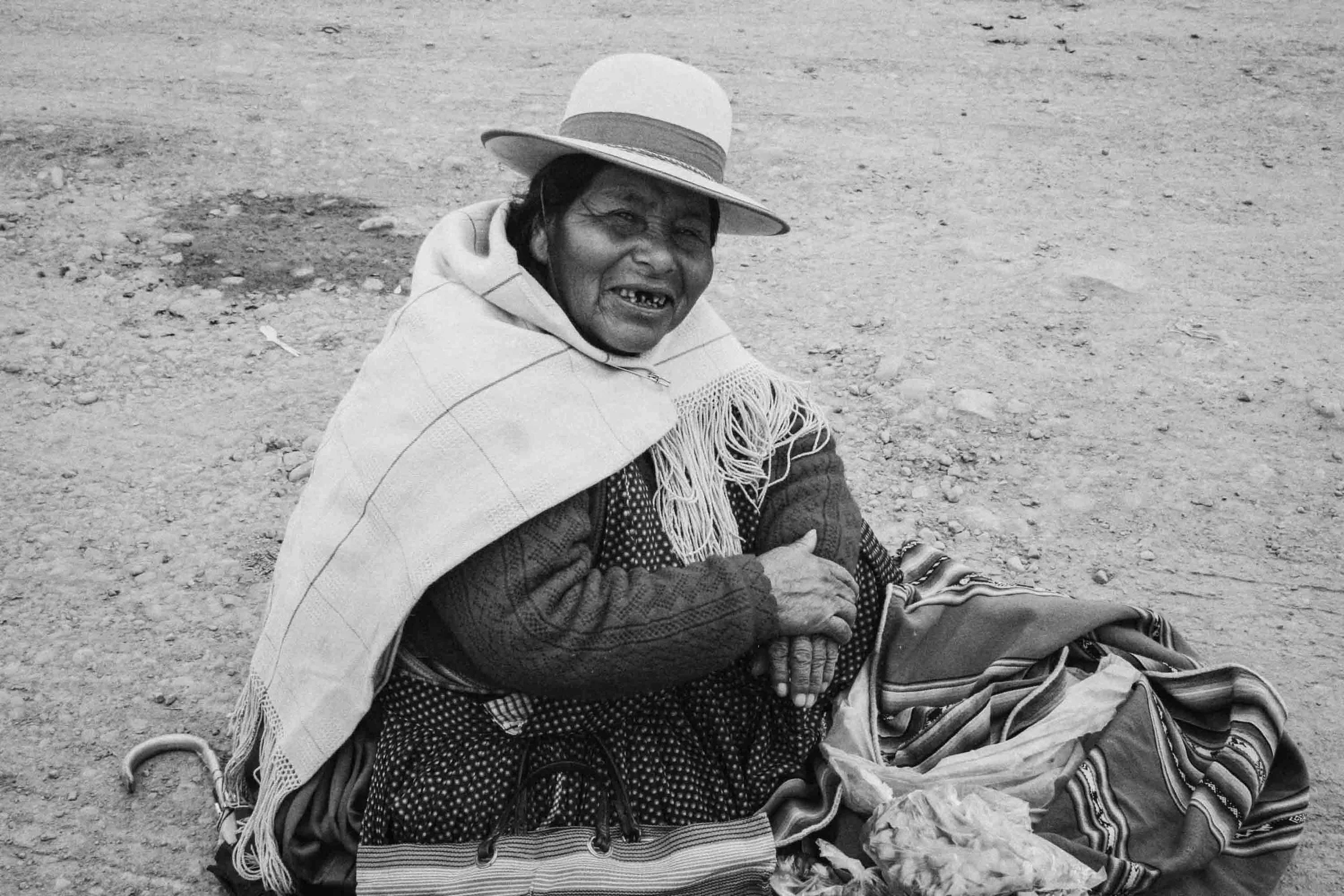 Bolivian Woman Selling Seeds and Dates