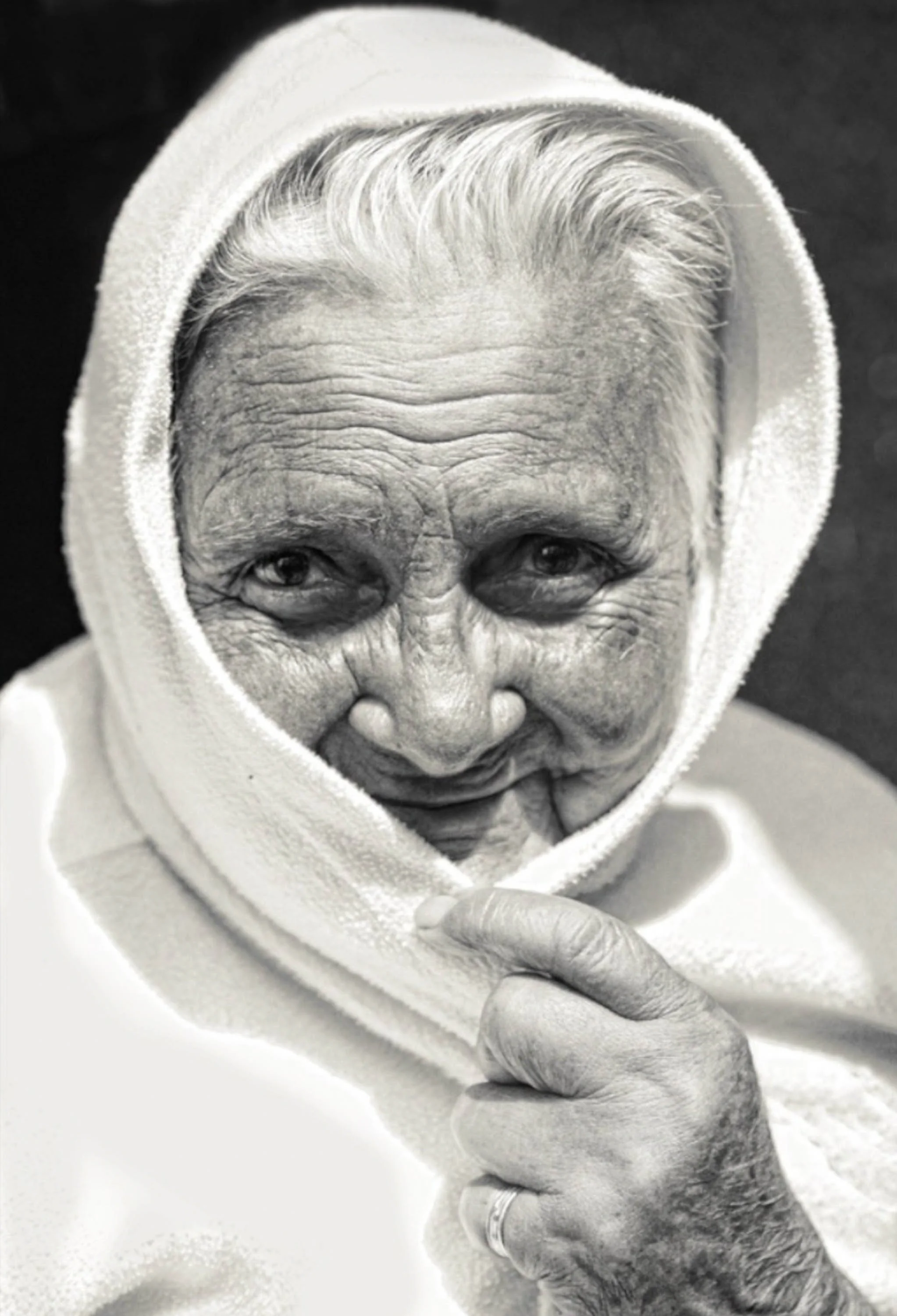 Elderly Woman Waiting for Her Pension, Caracas - Venezuela