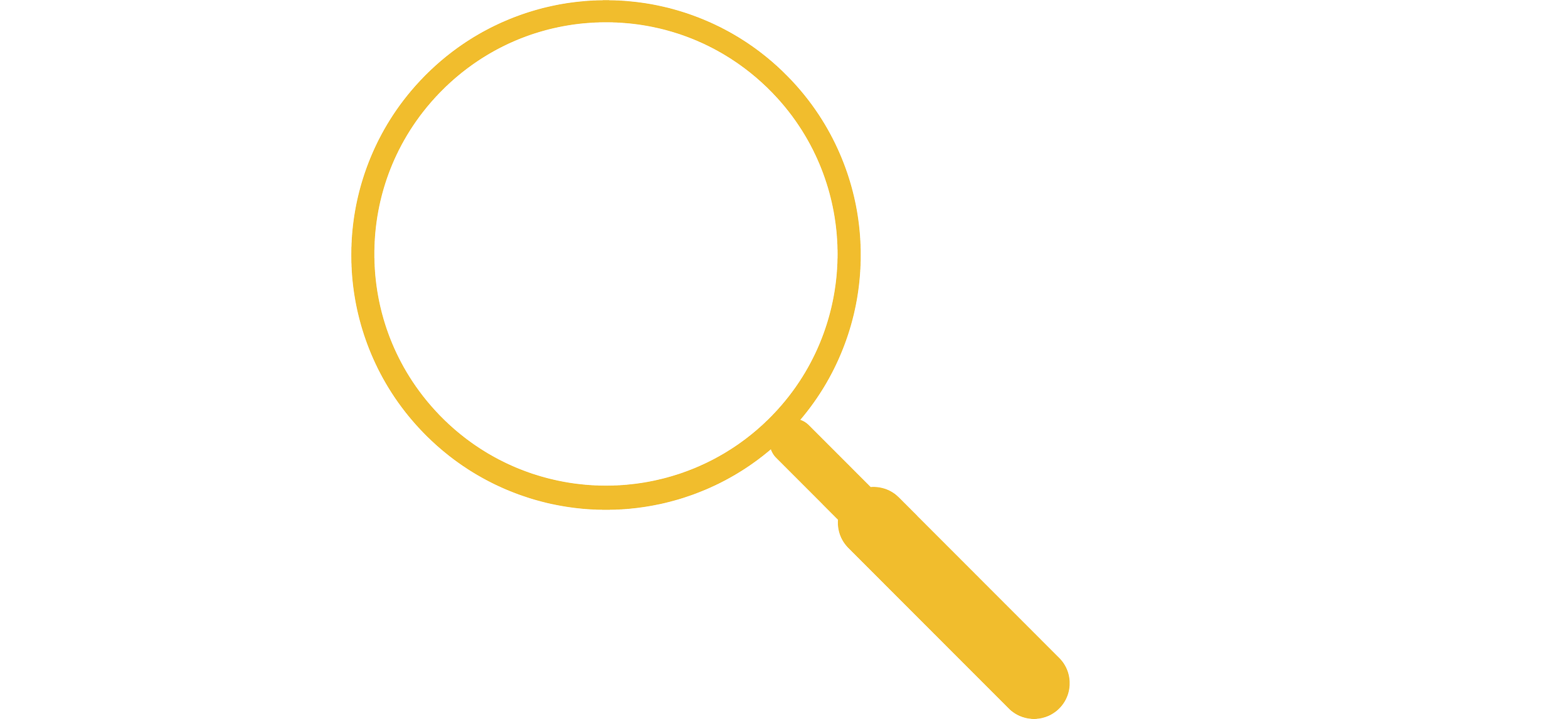 A golden magnifying glass.