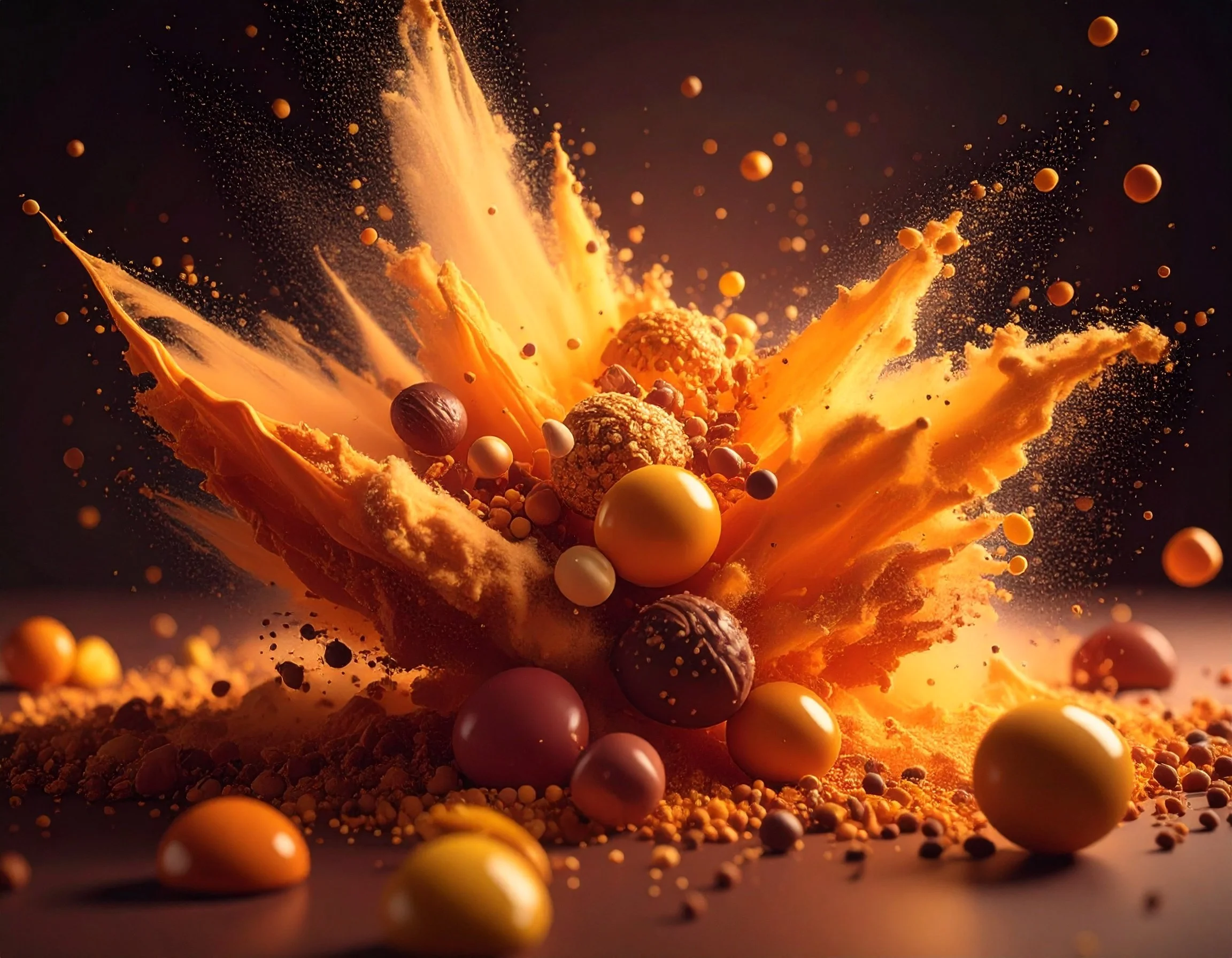 Candy explosion made with Adobe Firefly, AI